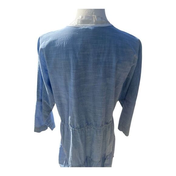 Joie Ecidra Cotton Boho Tie Waist Multi Tier Dress Size Small Feminine - Picture 4 of 6